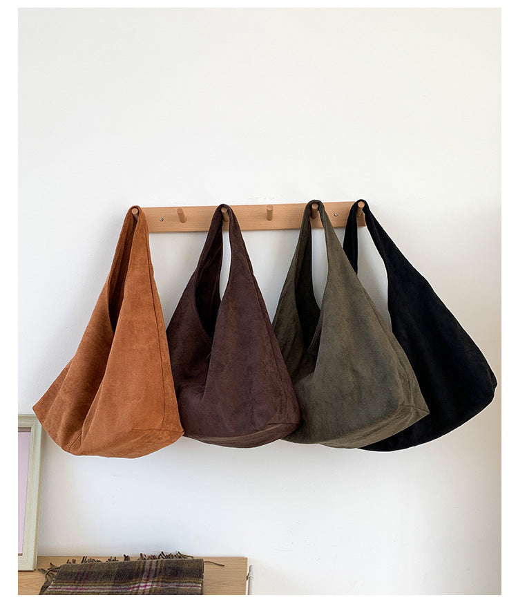 Corporate Suede Slouchy Hobo Bag