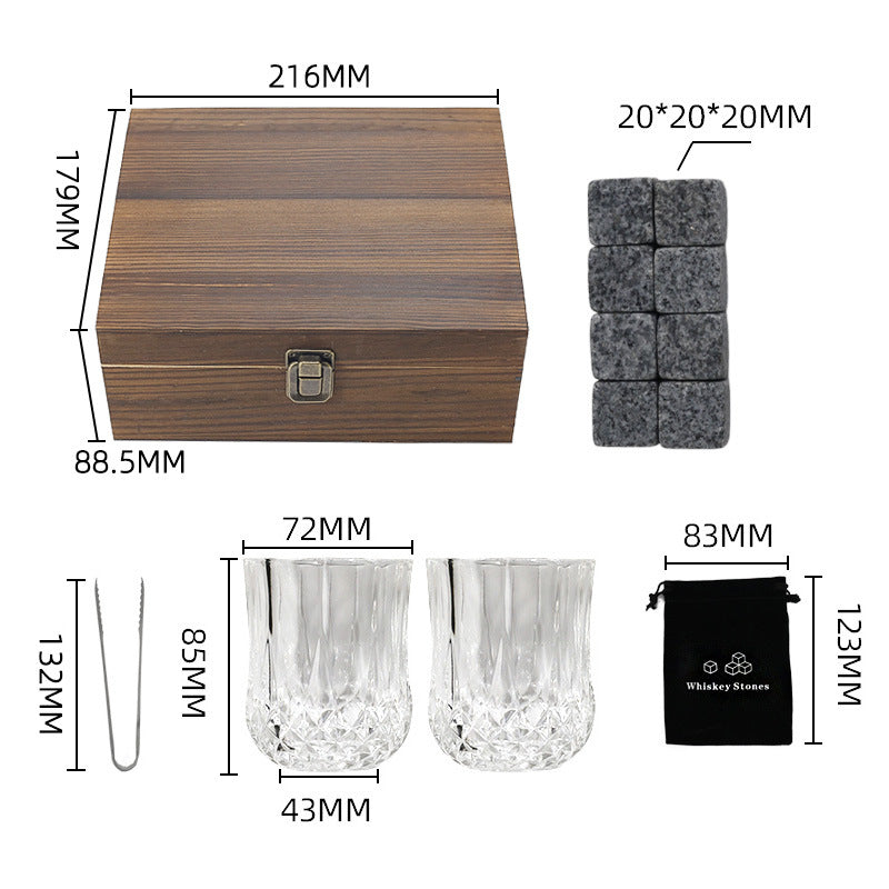 The Whisky Glass & Stones Set