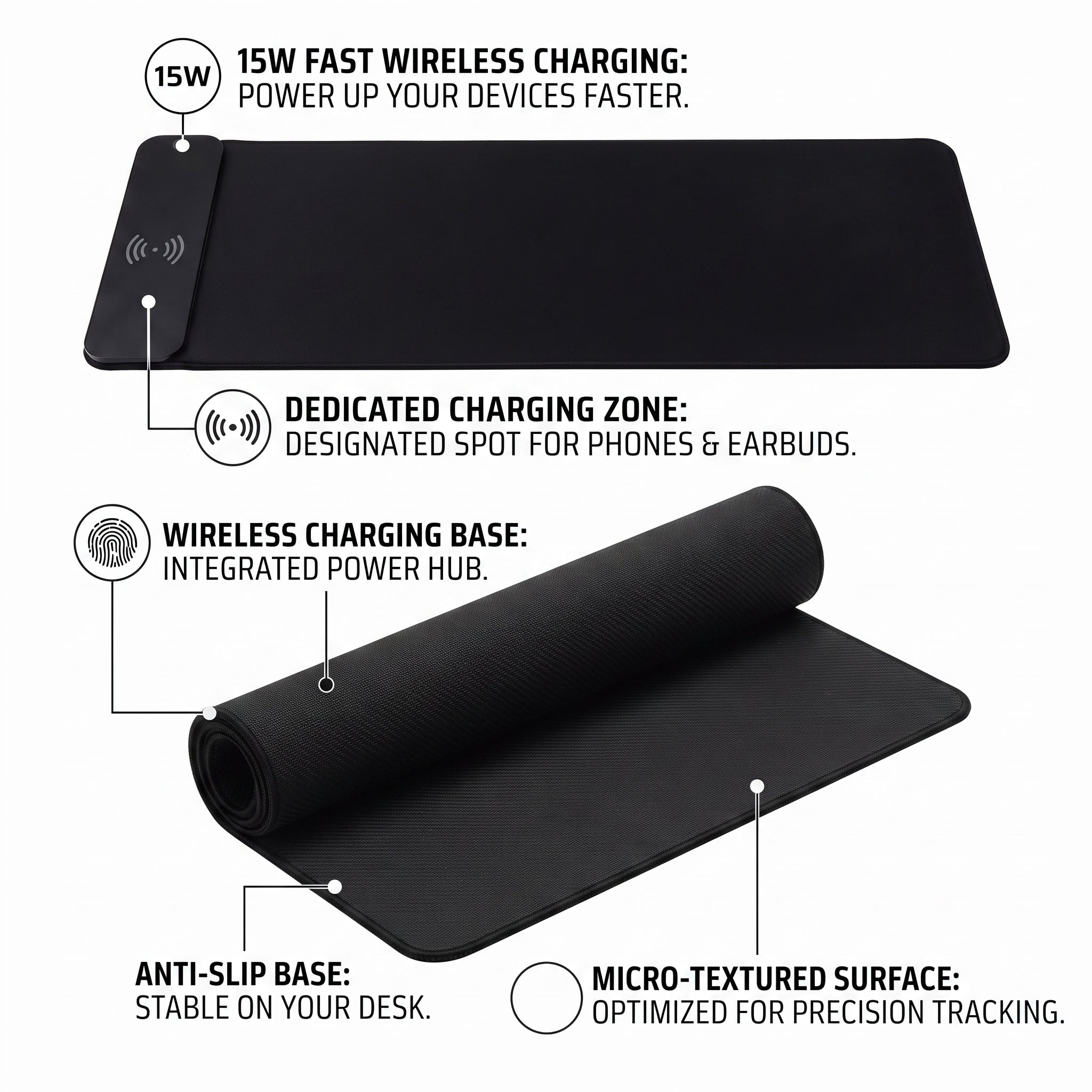 Corporate™ Executive Charging Mouse Pad