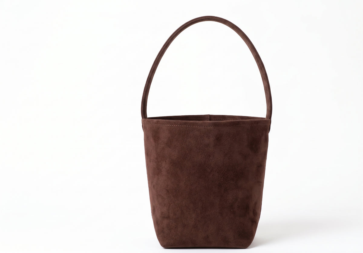 Corporate Suede Bucket Shoulder Bag