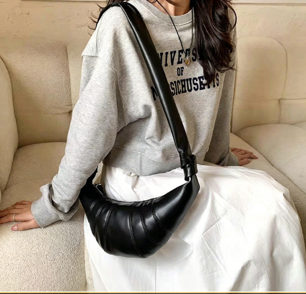 Corporate Soft Crescent Shoulder Bag
